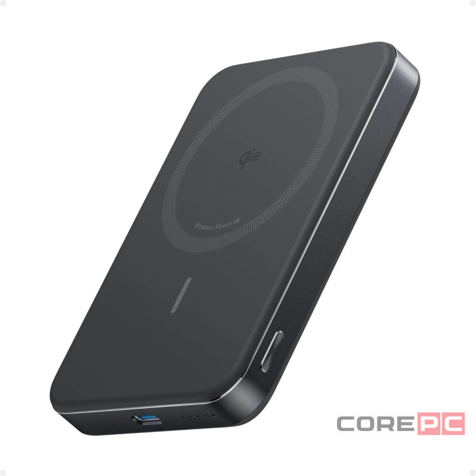 Powerbank с беспроводной зарядкой Anker MagGo Ultra-Slim 10000mAh 1USB/1C (A1664) черный