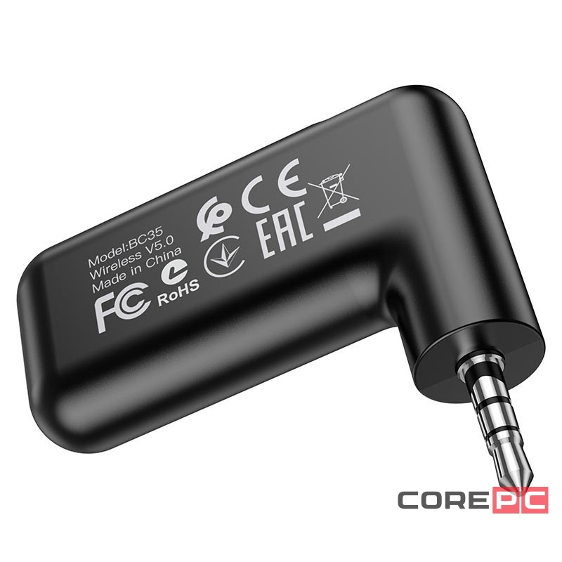 Адаптер Borofone BC35 AUX Car Wireless Receiver BT5.0 черный