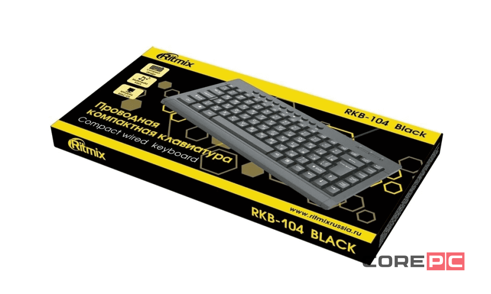 Клавиатура проводная Ritmix RKB-104 черная