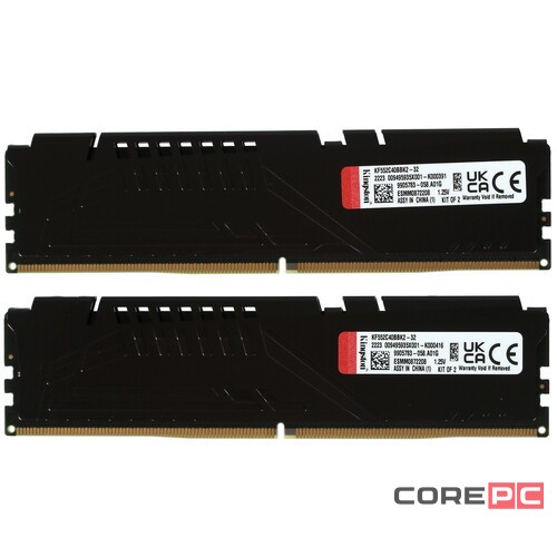 Оперативная память 32 Gb 5200 MHz Kingston HYPERX FURY BEAST (KF552C40BBK2-32)