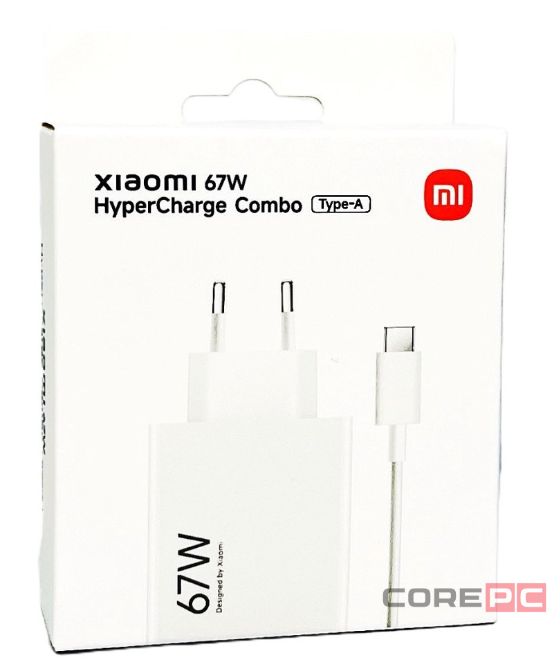 Сетевое зарядное устройство Xiaomi MI 1USB 67W с проводом Type-C (MDY-12-ES) белое