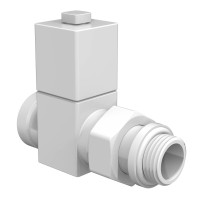 Набор дизайн-вентилей Royal Thermo CUBE, прямой (белый) 1/2quot;