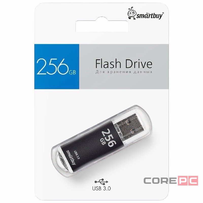 3.0 USB флеш накопитель Smartbuy 256 GB V-Cut Black (SB256GBVC-K3)