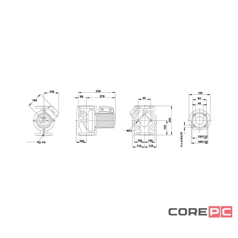 Насос циркуляционный Grundfos UPS 40-180 F (1х220)