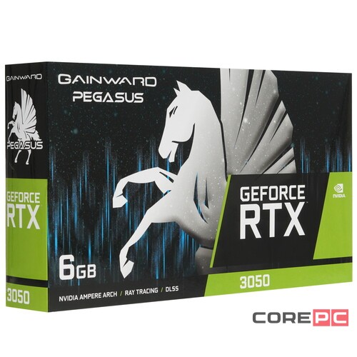 Видеокарта GAINWARD (NE63050018JE-1070E) GeForce RTX 3050 6GB PEGASUS