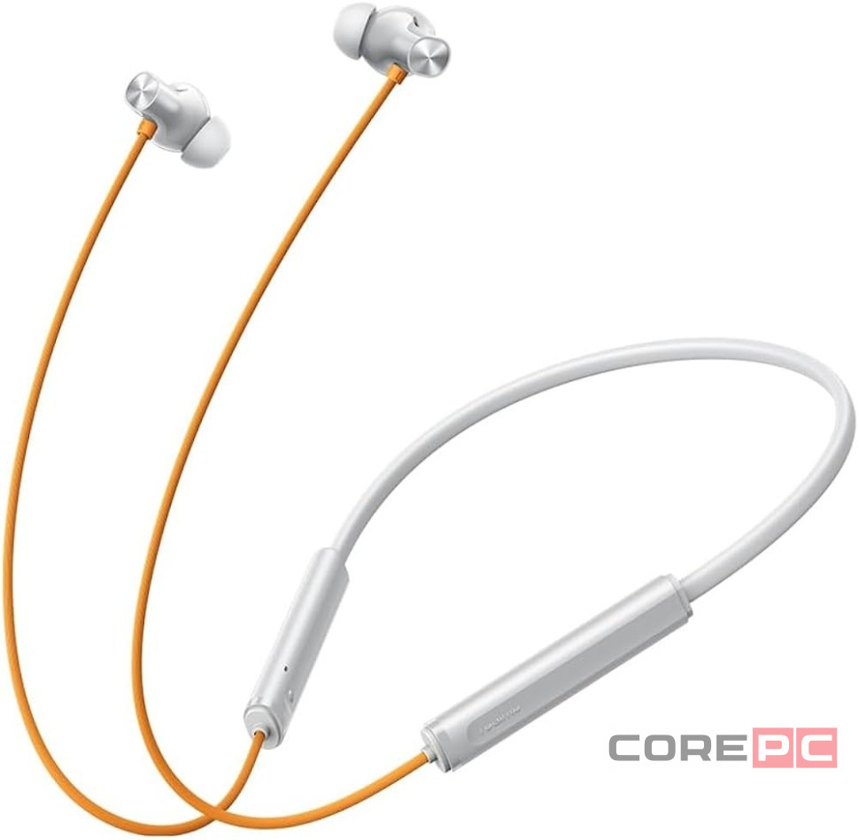 Беспроводные наушники Realme Buds Wireless 5 ANC серебристо-оранжевые