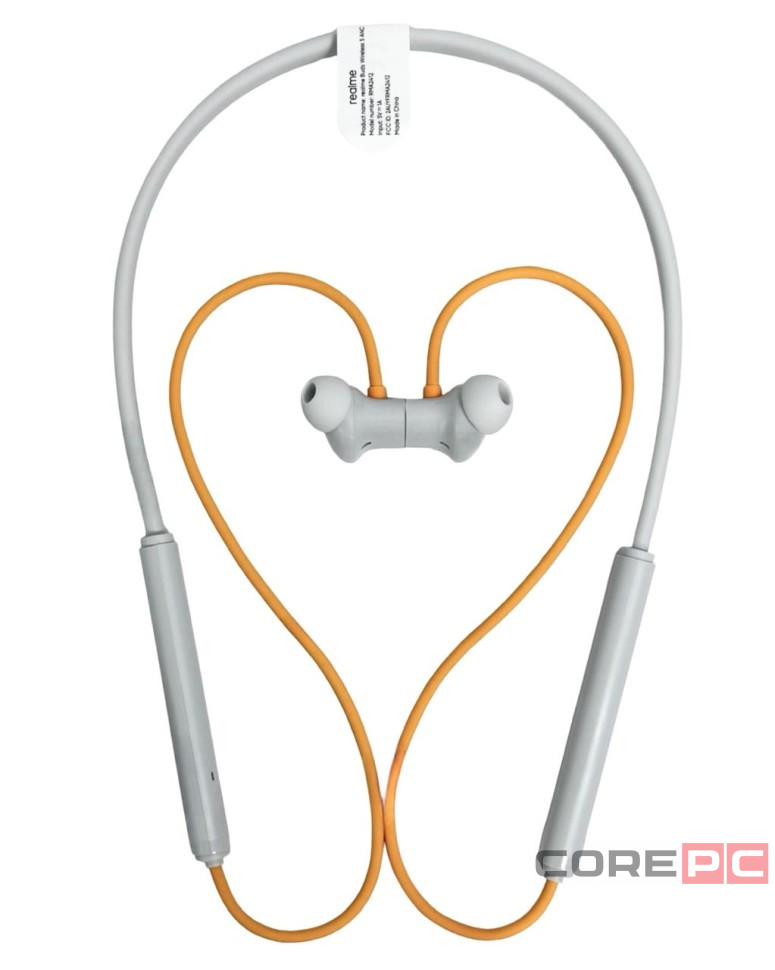 Беспроводные наушники Realme Buds Wireless 5 ANC серебристо-оранжевые