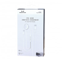 Беспроводное заряд. устр. Keephone 2в1 Apple Watch/Lightning PD 20W 1.2м белое