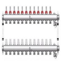 Коллектор Wester нерж. 1quot;-3/4 в сборе с расходомерами на 12 выходов, W902.12