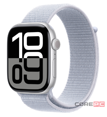 Apple Watch Series 10 42mm Silver Aluminum Case with Blue Cloud Sport Loop