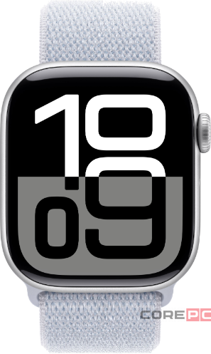 Apple Watch Series 10 42mm Silver Aluminum Case with Blue Cloud Sport Loop