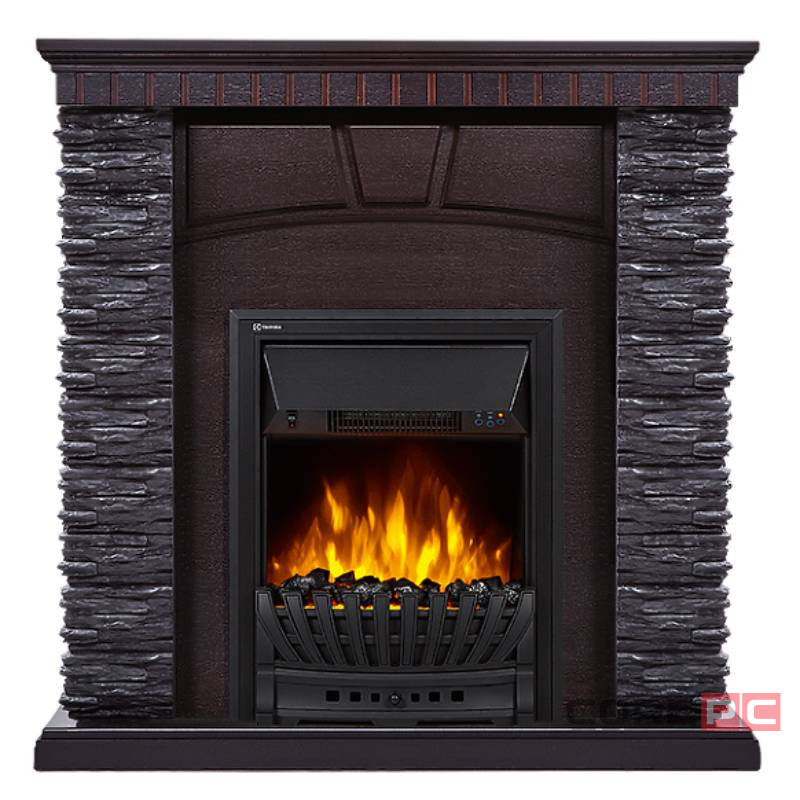 Портал Firelight Porto Classic камень черный, шпон венге