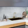 Смеситель для кухни MIXLINE МЛНС-0320З/MLSS-0320G, рычажное управление, цвет золото