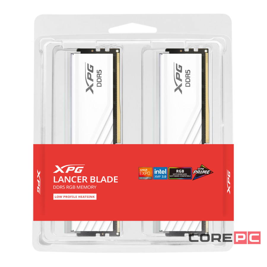 Оперативная память 32 Gb 6000 MHz ADATA XPG Lancer Blade RGB White (AX5U6000C3416G-DTLABRWH)