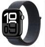 Apple Watch Series 10 42mm Jet Black Aluminum Case with Ink Sport Loop