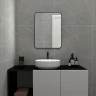 Зеркало MIXLINE Брава 600х800 ШВ ал. профиль ЧЕРНЫЙ универсальный крепеж