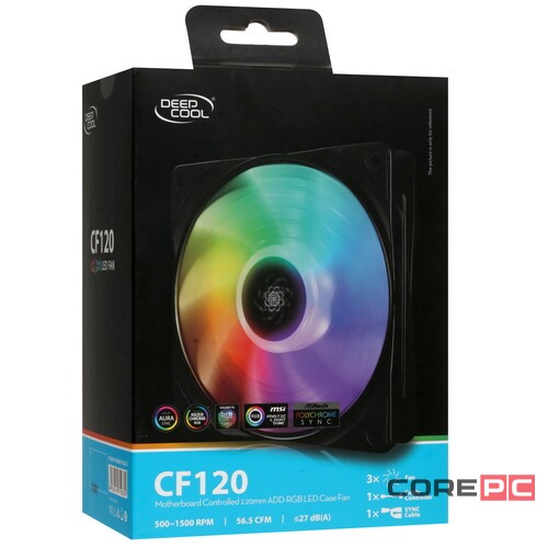 Комплект вентиляторов для корпуса Deepcool CF120 (3 IN 1) RGB (DP-FA-RGB-CF120-3)