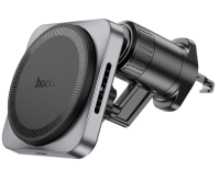 Автомобильный держатель Hoco (HW15) Speed MagSafe для смартфона 15W/кабель Type-C в воздуховод (серый)