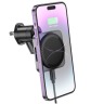 Автомобильный держатель Hoco (HW15) Speed MagSafe для смартфона 15W/кабель Type-C в воздуховод (серый)