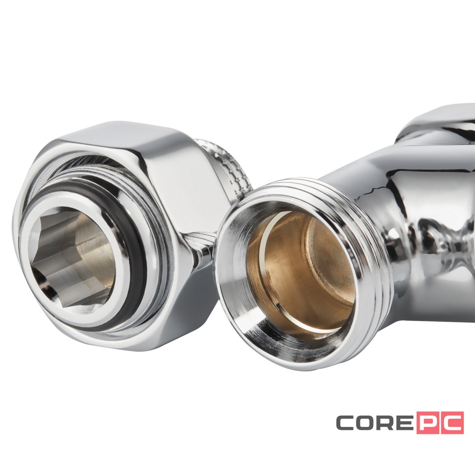 Набор термостатический для радиатора осевой Royal Thermo Design Pro 15 мм М30х1,5 (Хром)