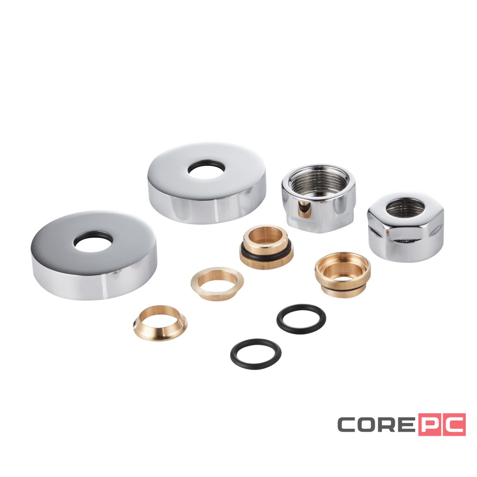 Набор термостатический для радиатора осевой Royal Thermo Design Pro 15 мм М30х1,5 (Хром)