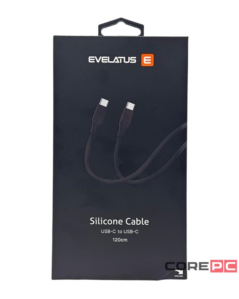 Usb Кабель-зарядка Type-C на Type-C Evelatus 60W 1.2м чёрный