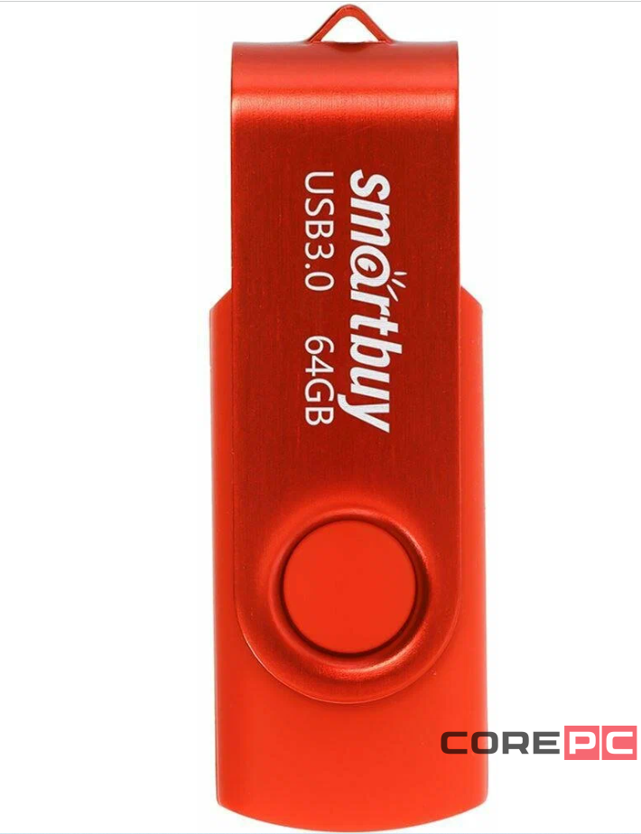 3.0 USB флеш накопитель Smartbuy 64GB Twist (SB064GB3TWB) краcный