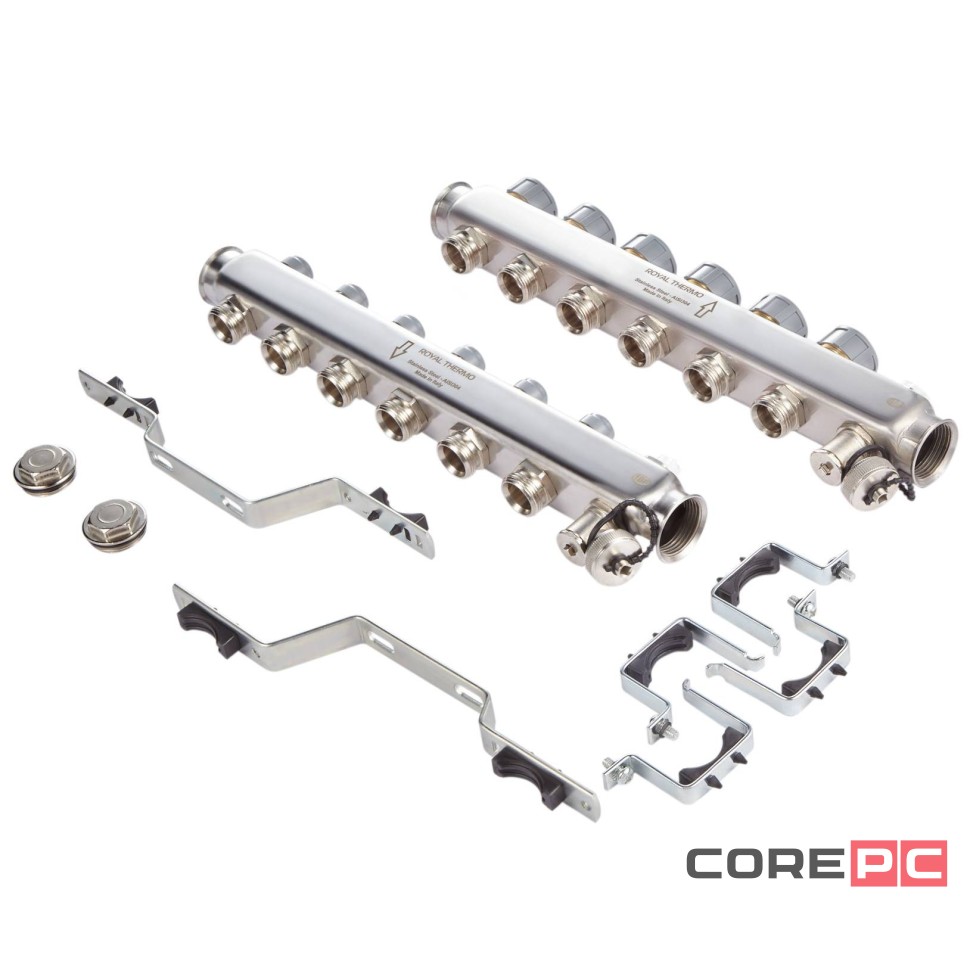 Коллектор нерж. в сборе универсальный 1quot; ВР-3/4quot; НР, 4 выхода