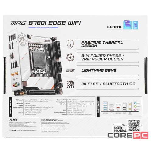 Материнская плата MSI MPG B760I EDGE WIFI