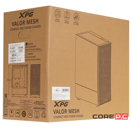 Компьютерный корпус ADATA XPG VALOR MESH TG Black (VALORMESHWOF-BKCWW)