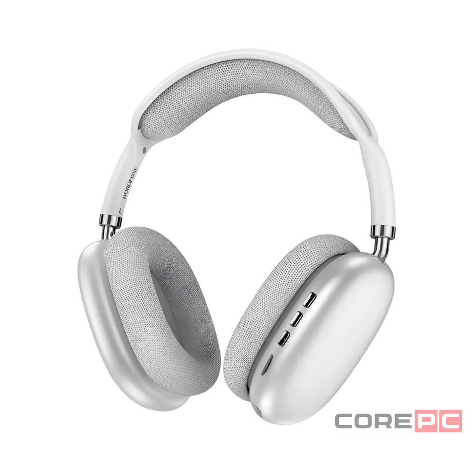 Стереонаушники Bluetooth полноразмерные Borofone BO22 BT5.3/12ч серебристые