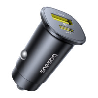 Автомобильное заряд. устр. Baseus GoTrip 1USB/1C 30W (C00072300123-00) черное