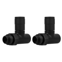 Набор дизайн-вентилей Royal Thermo PIANO, прямой (черный) 1/2quot;