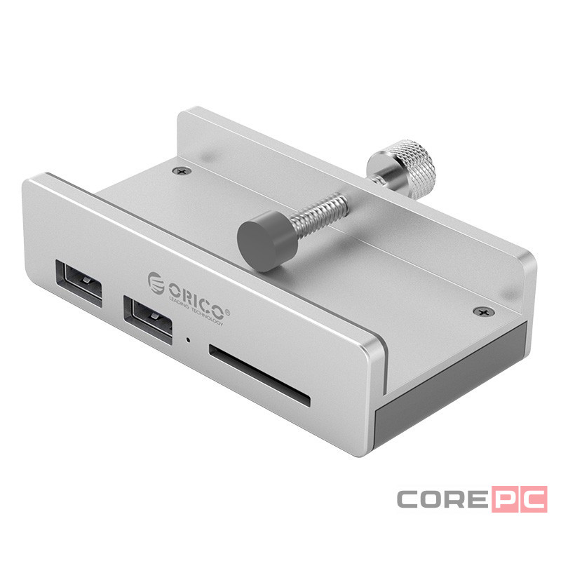 USB-хаб Orico MH2AC 2xUSB3.0/SD серебристый