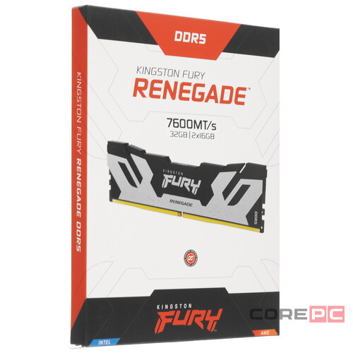 Оперативная память 32 Gb 7600 MHz Kingston FURY Renegade Silver/Black (KF576C38RSK2-32)