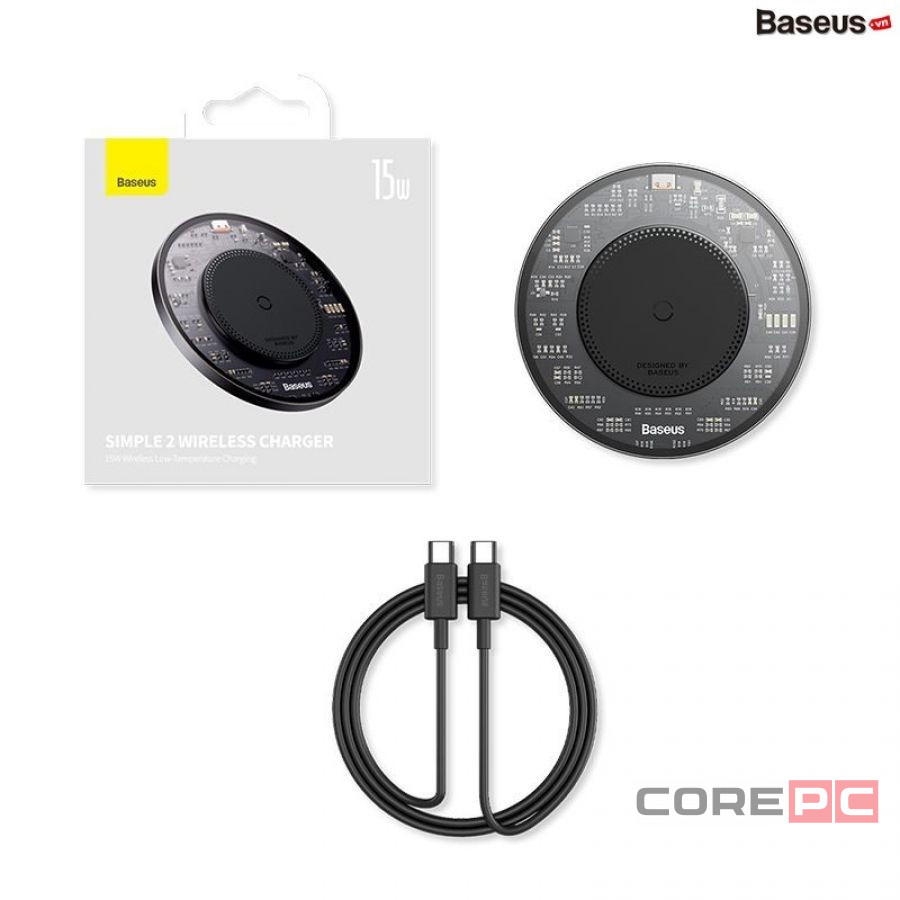 Беспроводное зарядное устройство Baseus Simple 2 Wireless 15W CCJJ050001 черное