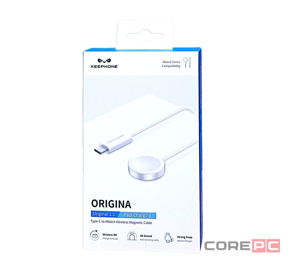 Беспроводное заряд. устр. Keephone ORIGINA IC-025 Type-C белое