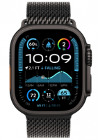 Apple Watch Ultra 2 (2024) 49mm Black Titanium Case with Black Titanium Milanese Loop (S)