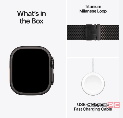 Apple Watch Ultra 2 (2024) 49mm Black Titanium Case with Black Titanium Milanese Loop (S)