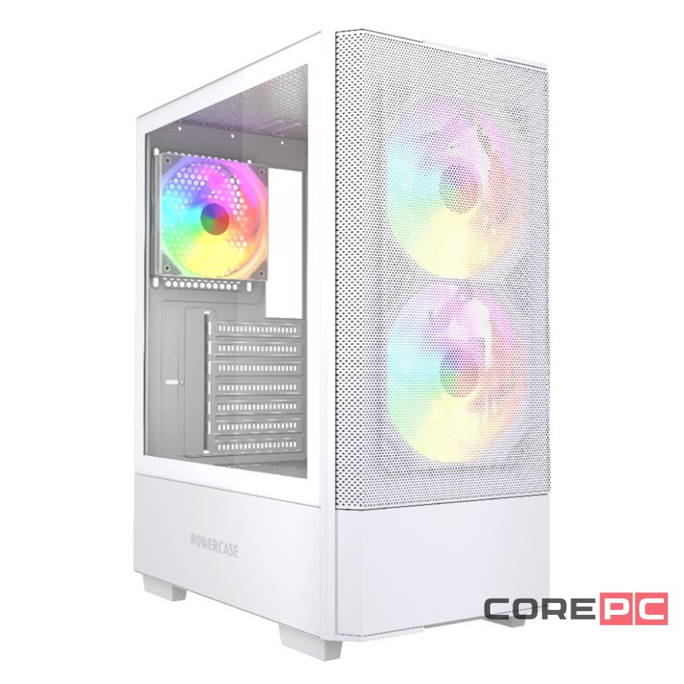 Компьютерный корпус Powercase Mistral AY3W ARGB TG White (CMAYW-A3)