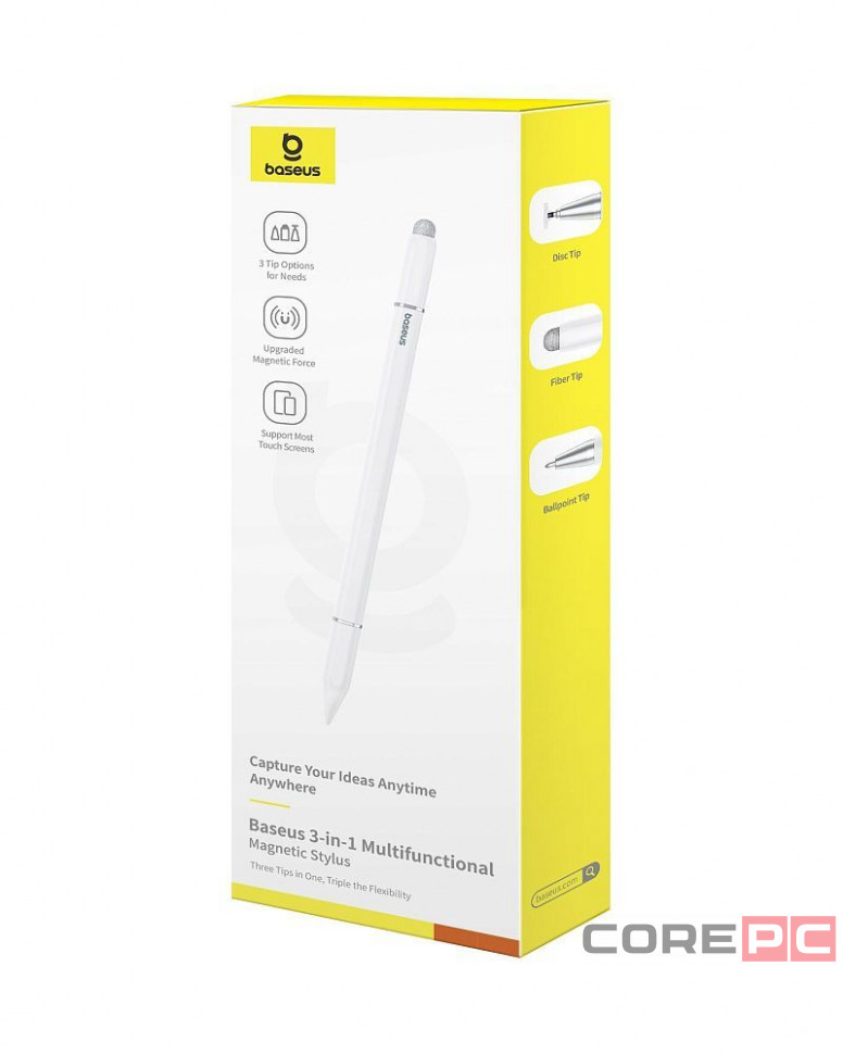 Стилус Baseus Smooth Writing III 3 в 1 para IOS/Android/PC (P80080804213-00) (белый)