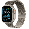 Apple Watch Ultra 2 (2024) 49mm Natural Titanium Case with Natural Titanium Milanese Loop (L)