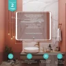 Зеркало MIXLINE Валерия 1000х800 (ШВ) сенсорный выключатель, светодиодная подсветка