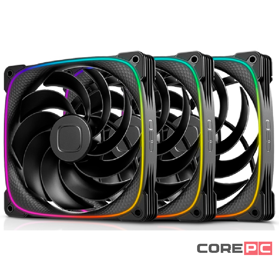 Комплект вентиляторов для корпуса Geometric Future Squama 2503RB-14 Reverse ARGB Black (1F2503R314000)