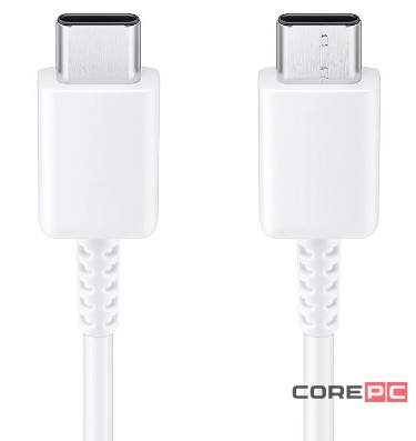Кабель Samsung Type-C/Type-C 5А 1.0m (белый) (EP-DN975)