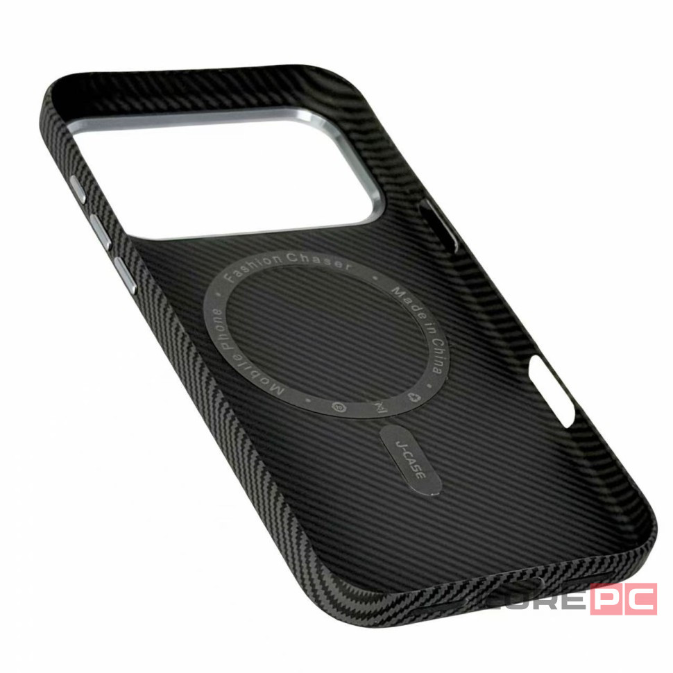 Накладка для i-Phone 17 Pro J-Case Carbon Fiber черный