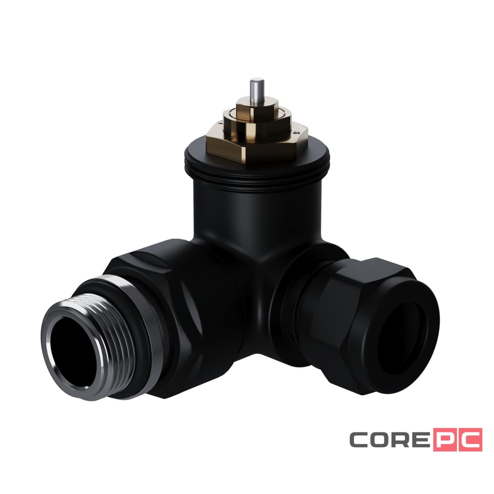 Набор термостатический трехосевой Royal Thermo Design Pro 15мм М30х1,5 (Черный)