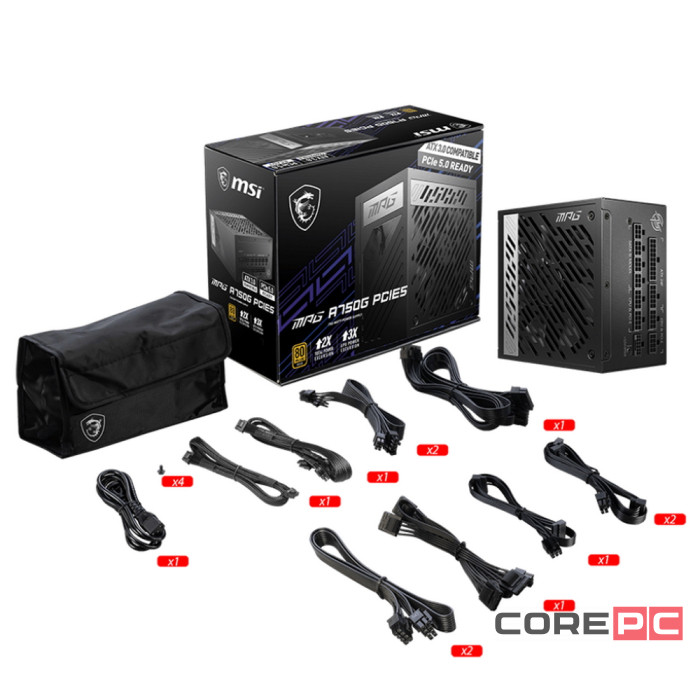 Блок питания MSI 750W MPG A750G (306-7ZP7A11-CE0) 16 Pin (PCIe 5.0 Connector Cable Details)