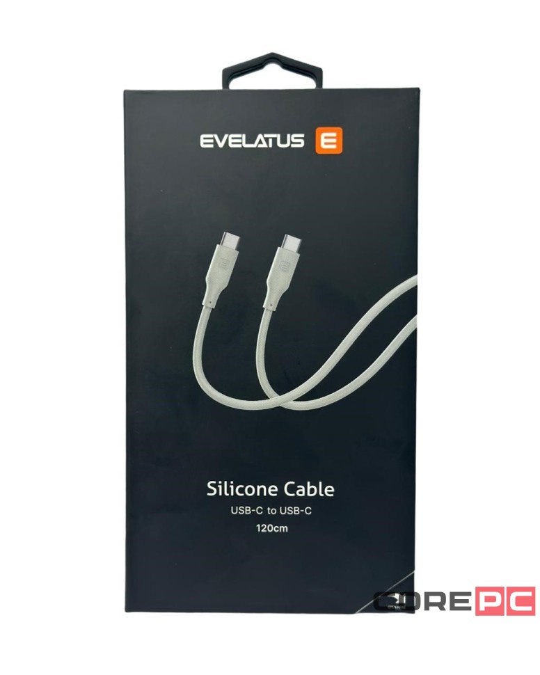 Usb Кабель-зарядка Type-C на Type-C Evelatus 60W 1.2м белый