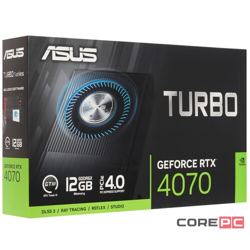Видеокарта ASUS (TURBO-RTX4070-12G) GeForce RTX 4070 12GB TURBO 90YV0JR0-M0NA00